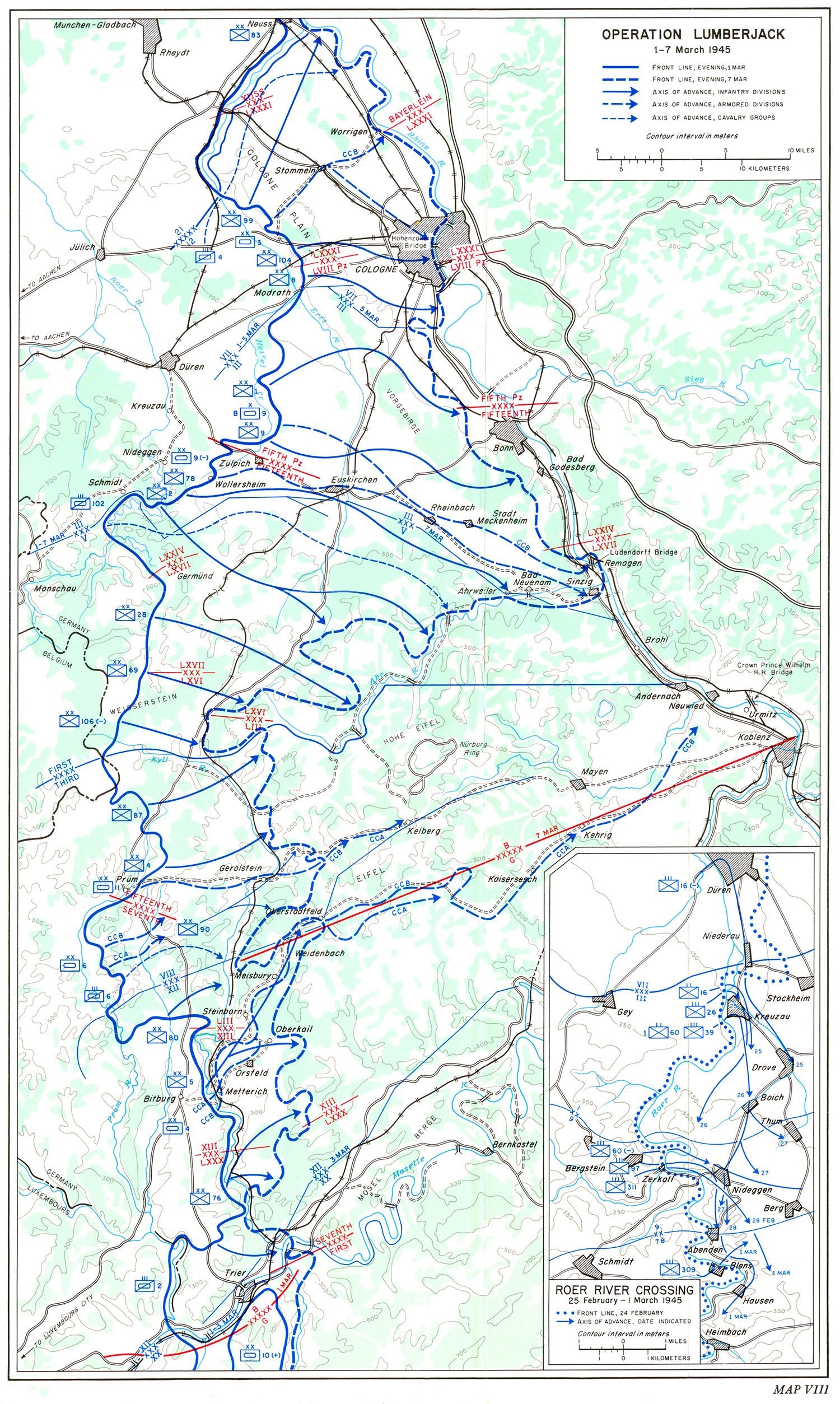 Rhineland Operation Lumberjack Battle Map