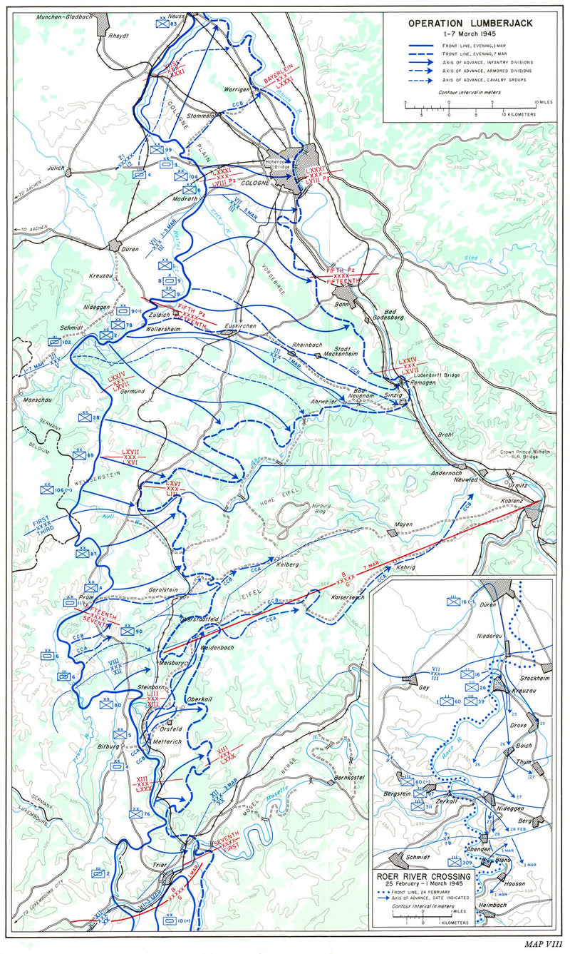 Rhineland Operation Lumberjack Battle Map