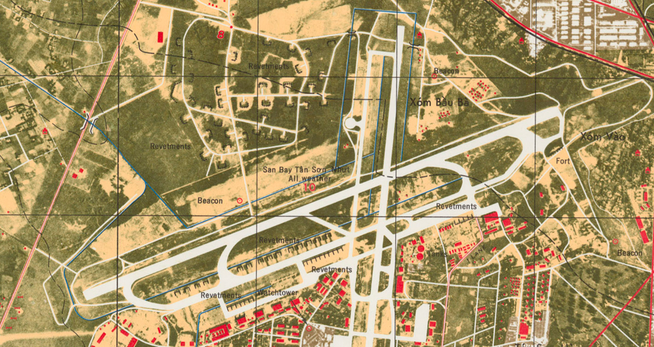 Saigon, Vietnam Topographical Pictomap