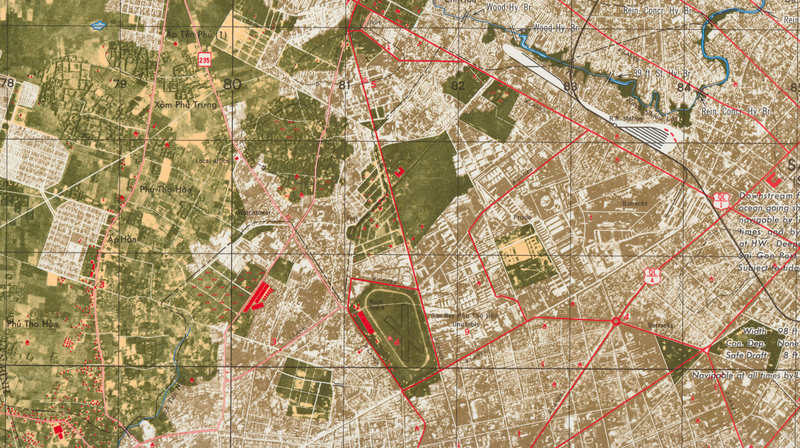 Saigon, Vietnam Topographical Pictomap