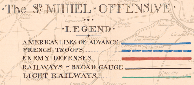 Battle Archives Map Saint Mihiel Offensive #1
