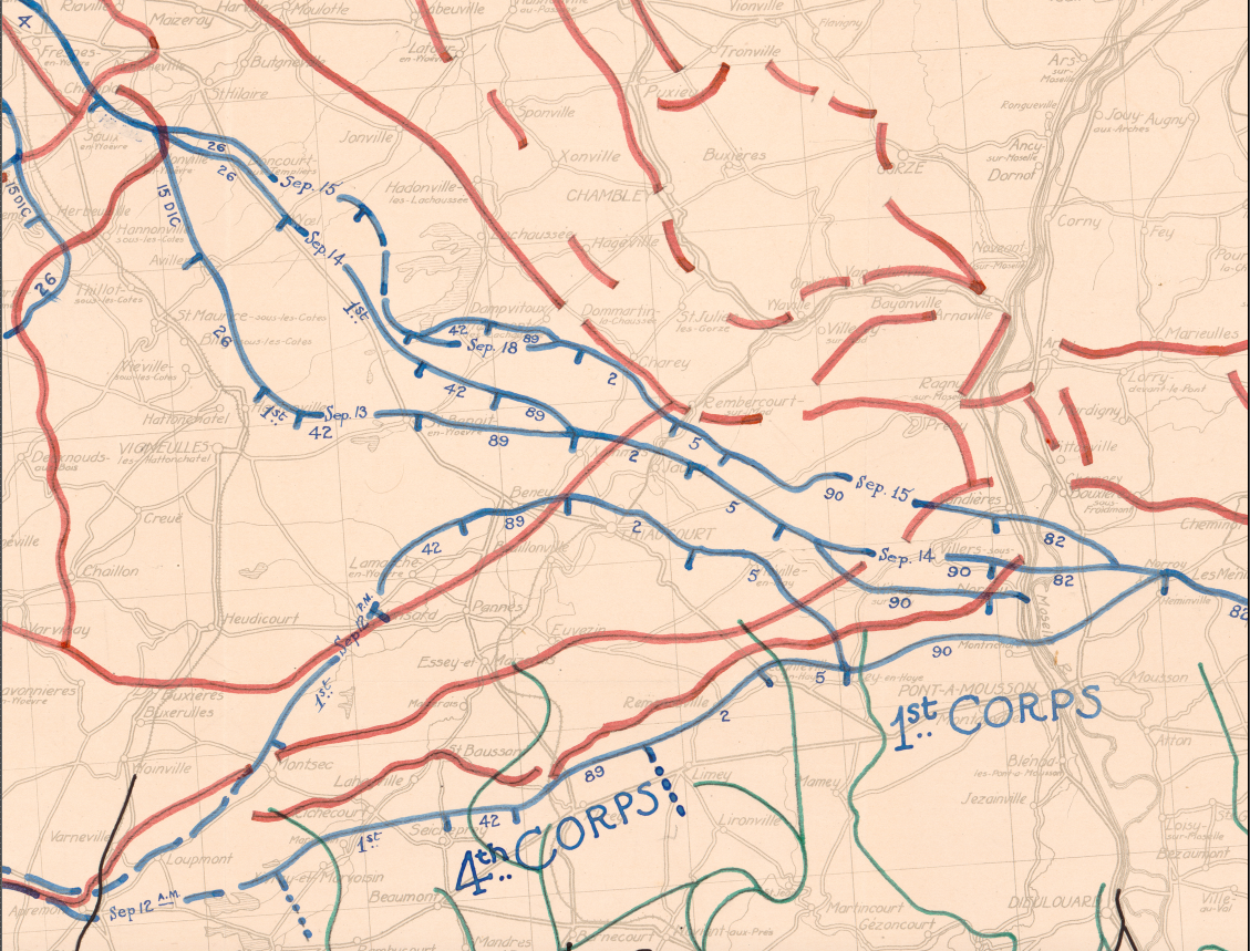 Battle Archives Map Saint Mihiel Offensive #1