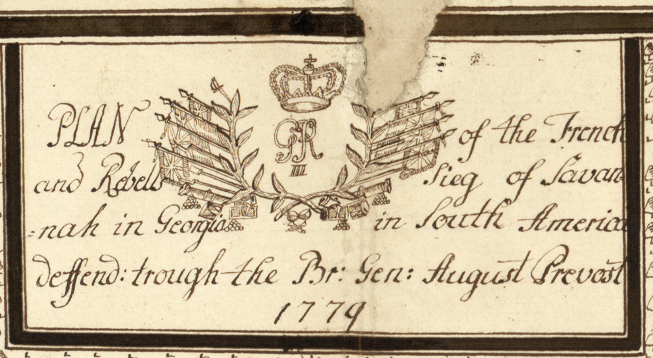 Battle Archives Map Savannah, Georgia #2 (1779)