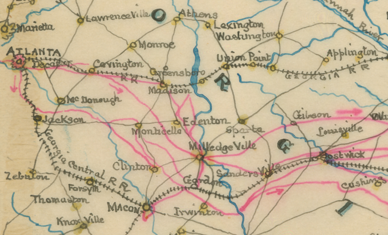 Battle Archives Map Sherman's March To The Sea #1