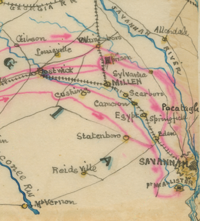 Battle Archives Map Sherman's March To The Sea #1