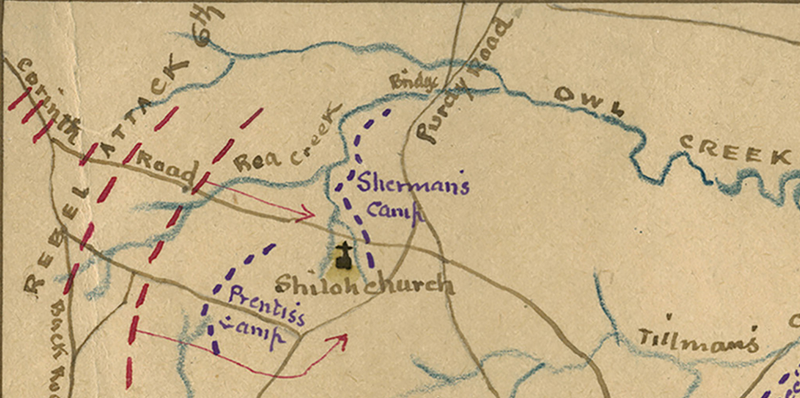 Battle Archives Map Shiloh, Tennessee #1