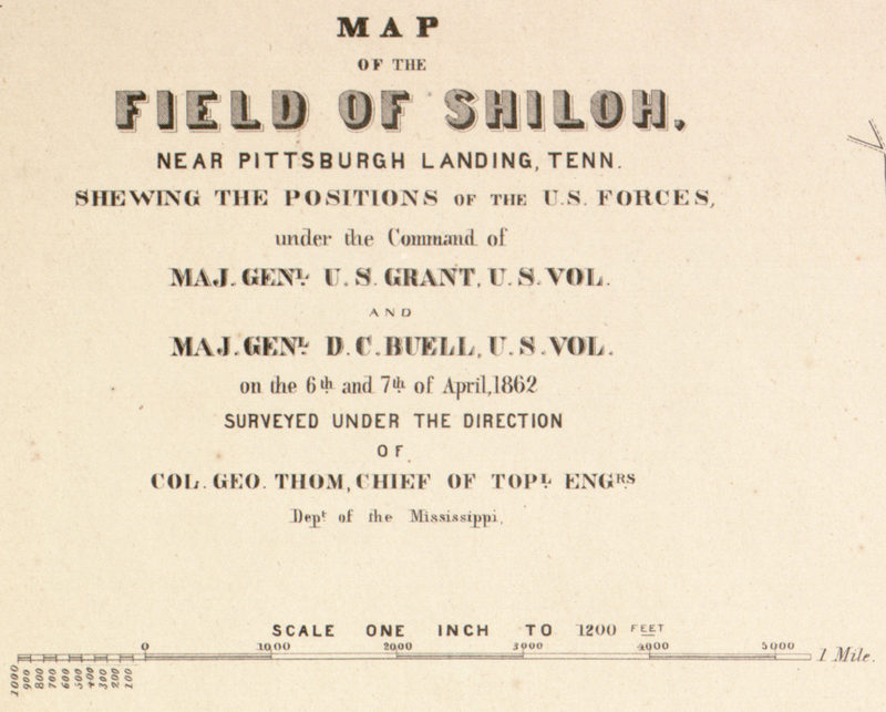 Battle Archives Map Shiloh, Tennessee #2