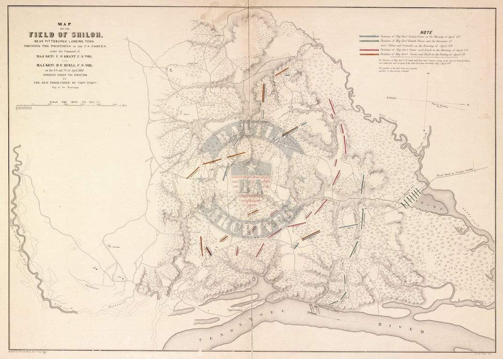 Shiloh Tennessee Battle Of Shiloh Tennessee Or Pittsburg Landing Yoga Battle Archives Map Shiloh Tennessee 2 1024x1024 