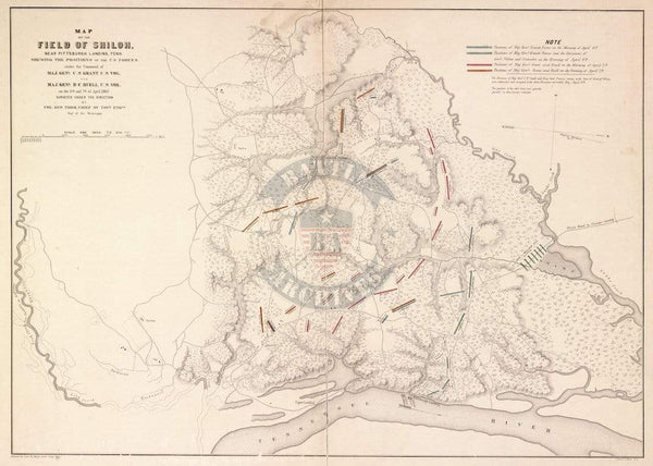 Battle Archives Map Shiloh, Tennessee #2