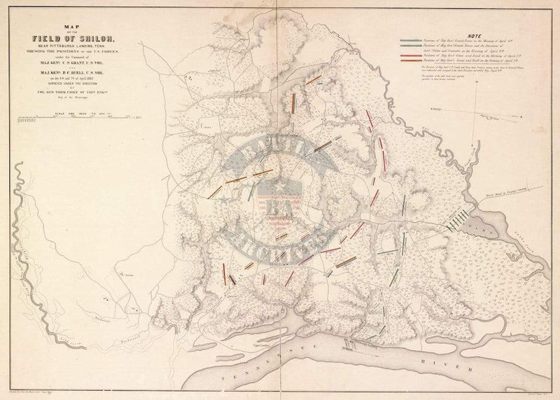 Battle Archives Map Shiloh, Tennessee #2