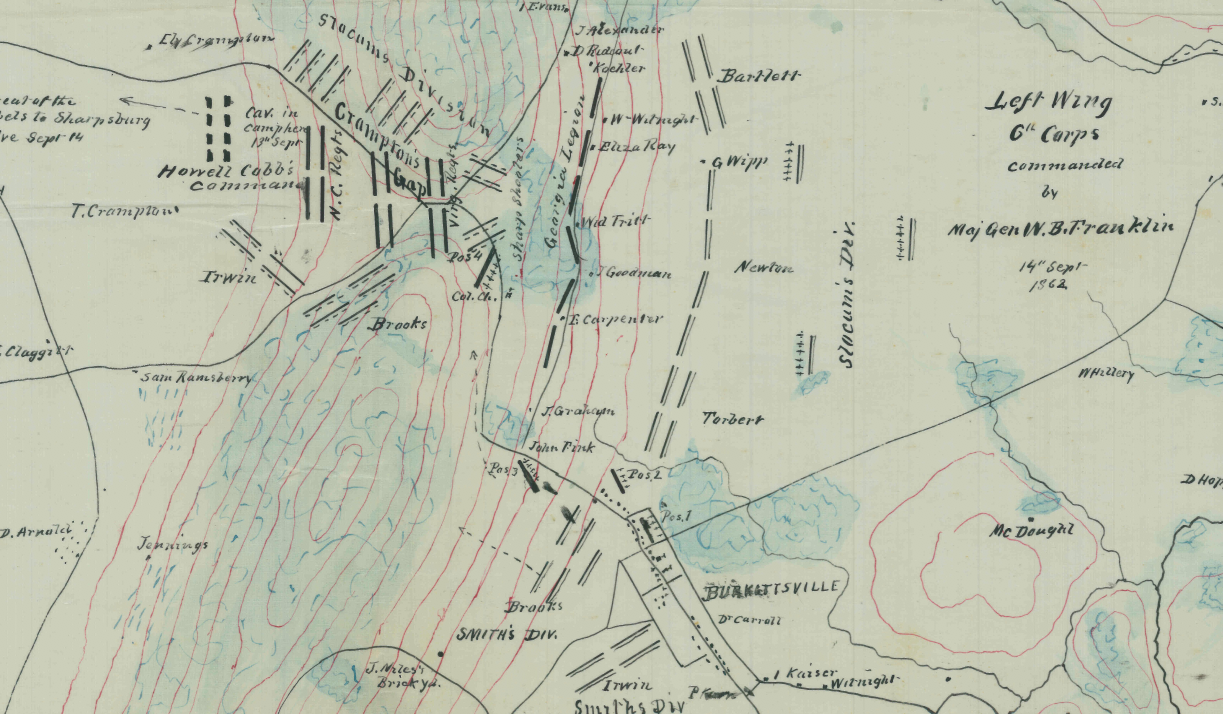 Battle Archives Map South Mountain, Maryland