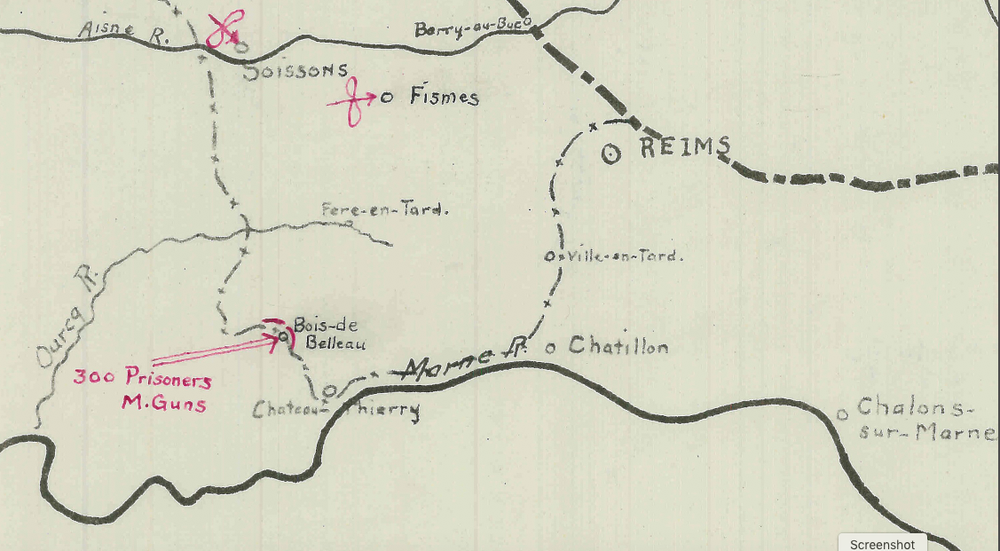 Spring Offensive (German) 1918 Battle Map