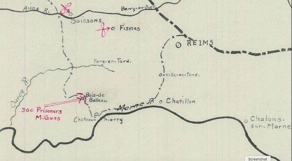 Spring Offensive (German) 1918 Battle Map