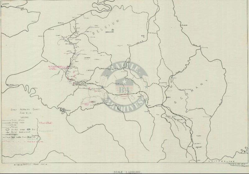 Battle Archives Map Spring Offensive 1918