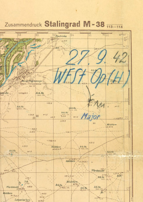 Stalingrad Front Lines German Battle Map