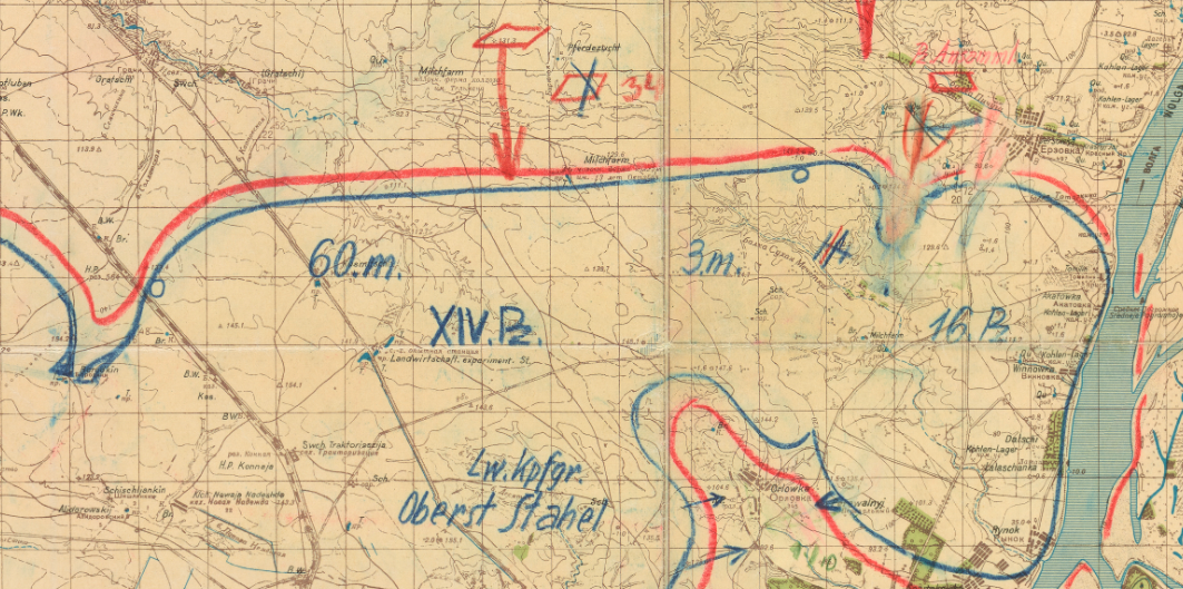 Stalingrad Front Lines - September 27, 1942 German Battle Map