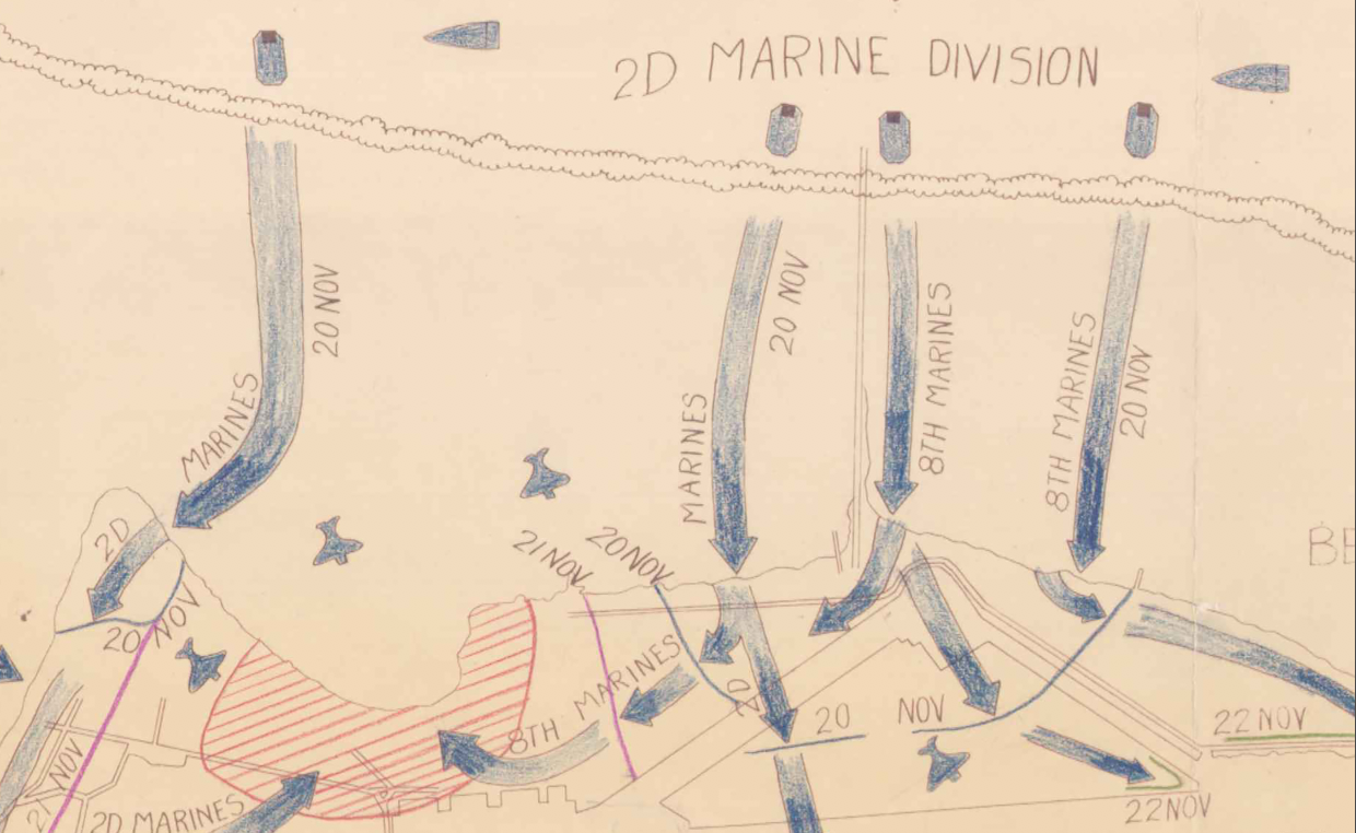 Battle Archives Map Tarawa (Betio Island)