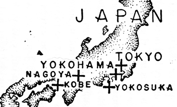 Battle Archives Map Tokyo (Doolittle) Raid