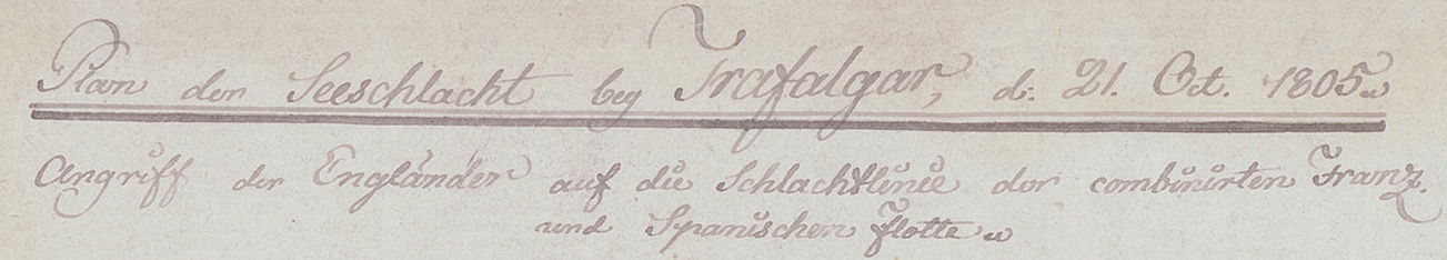 Battle Archives Map Trafalgar Battle Map with Ship Designations