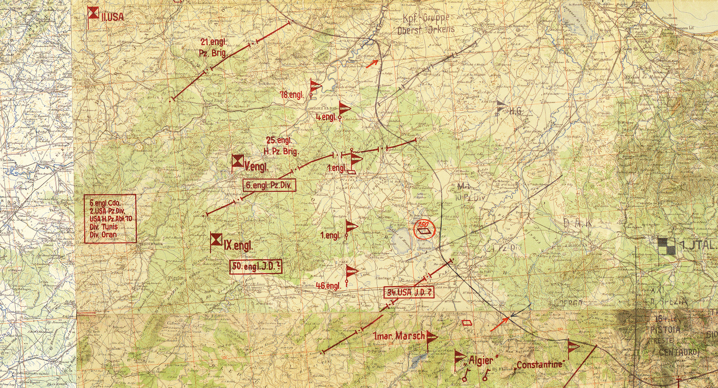 Battle Archives Map Tunisia Campaign (Afrika Korps)
