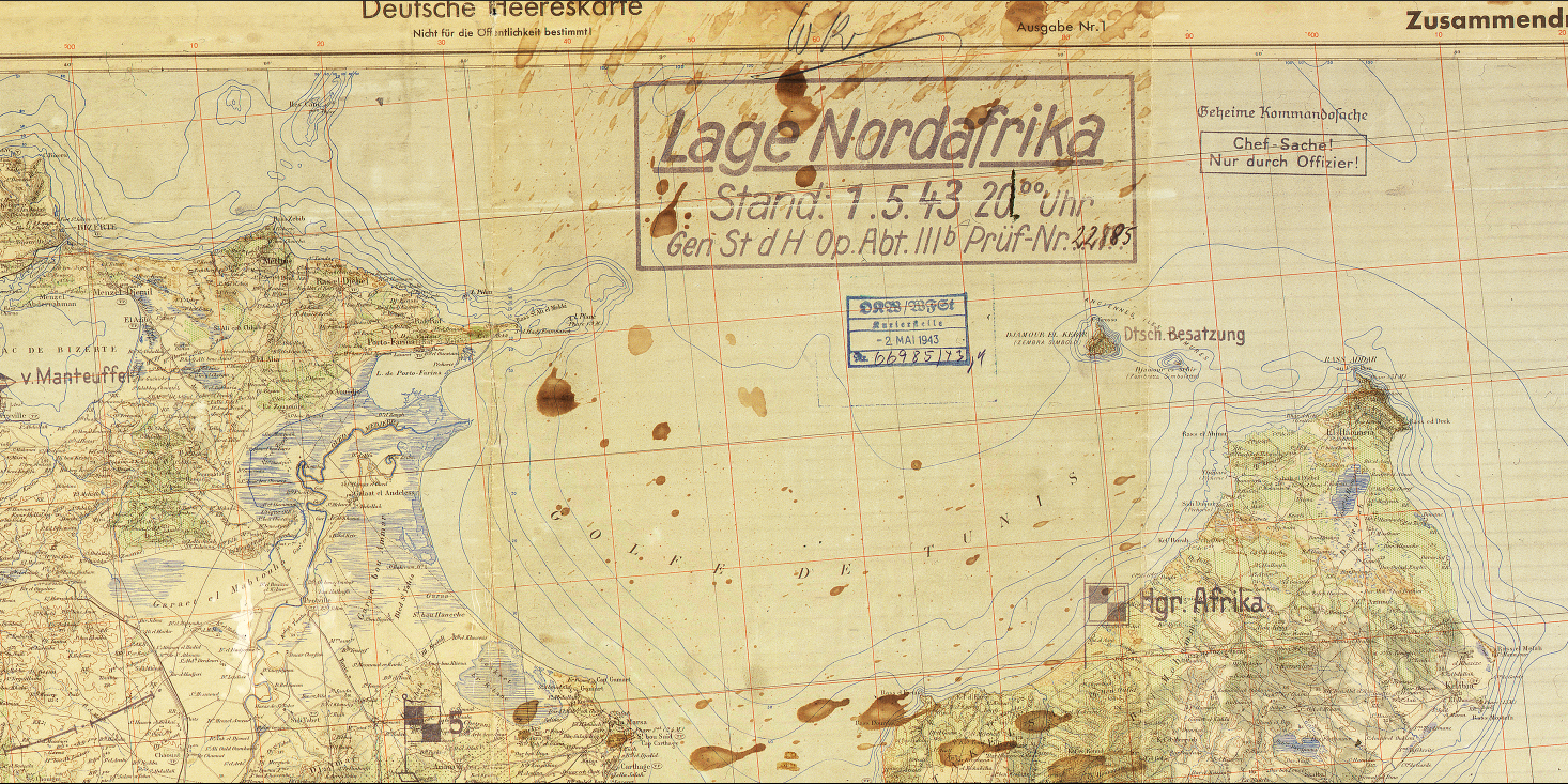 Battle Archives Map Tunisia Campaign (Afrika Korps)
