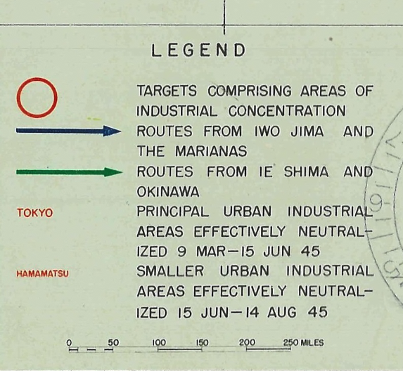 Twentieth Air Force + Far East Air Forces Attack Routes on Mainland Japan