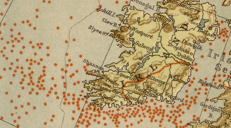 Battle Archives Map U Boat Operations 1917-1918