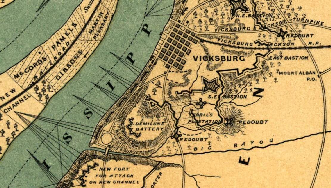 Battle Archives Map Vicksburg #1