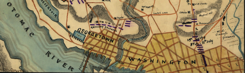 Battle Archives Map Washington, D.C. #1 (Battle of Fort Stevens)