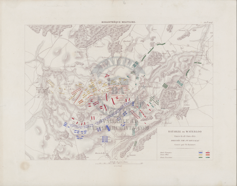Battle Archives Map Waterloo French Battle Map