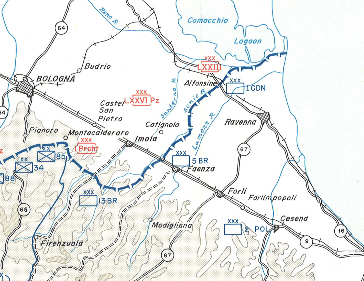 Winter Line, Italy 1945 Battle Map