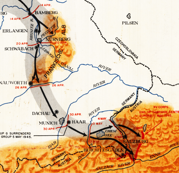 Battle Archives Map XV Corps European Campaign #1