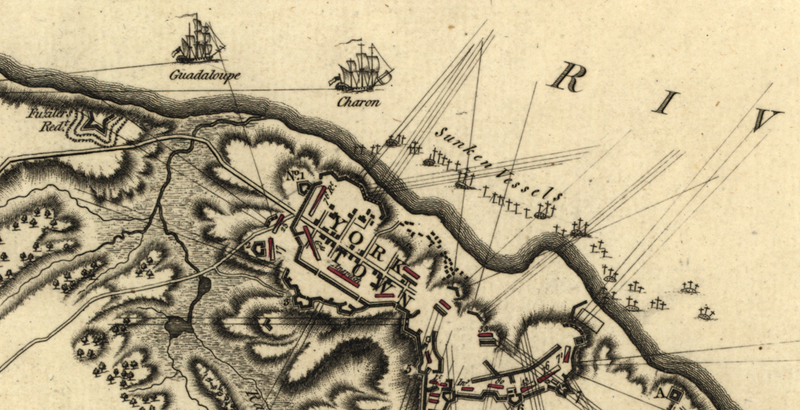 Battle Archives Map Yorktown, Virginia (1781) #2