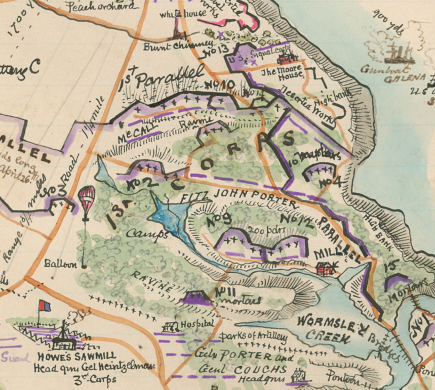 Battle Archives Map Yorktown, Virginia (1862) #1
