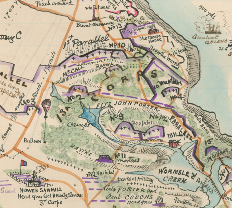 Battle Archives Map Yorktown, Virginia (1862) #1