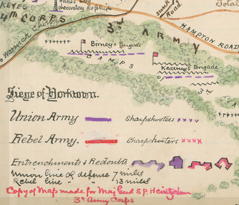 Battle Archives Map Yorktown, Virginia (1862) #1